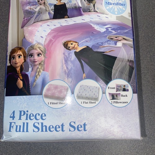 Disney Frozen 4 Piece Full Size Sheet Set Microfiber - Picture 2 of 4