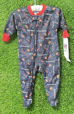 NWT Kids HOUSTON TEXANS NFL Apparel Footsie Pajama  s 12m