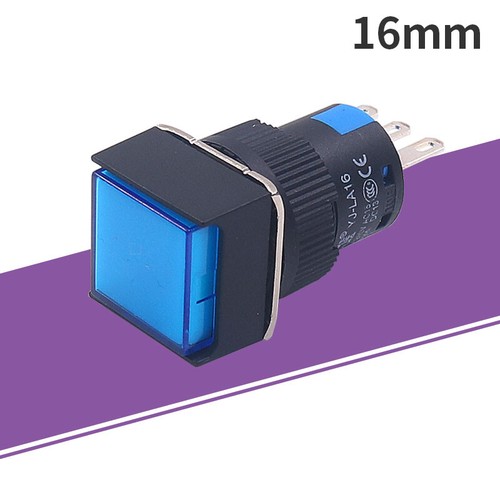 Push Button Switch Momentary/Latching ON/OFF 16mm 5A 250V Illuminated 1 NO 1 NC - Picture 22 of 27