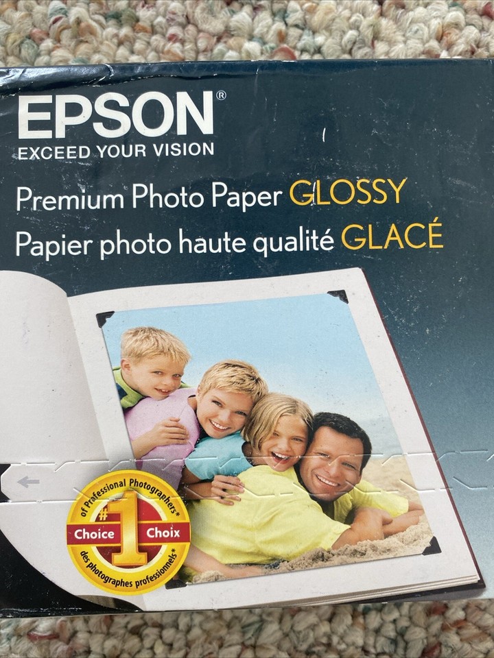 Epson Premium Photo Paper Glossy 4X6 100 Sheets S041727 Factory SEALED