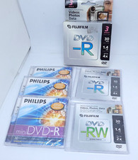 Lot of 8 Mini DVD's Philips and Fujifilm -R, -RW, New Sealed Blank Discs