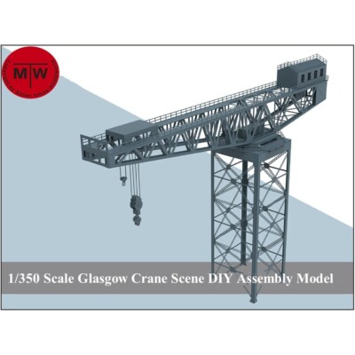 1/350 Scale Glasgow Crane Port Scene DIY Assembly Model Kit