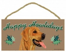 RHODESIAN RIDGEBACK--Happy Howlidays--Dog Decorative Wood Plaque/Sign 5" x 10"