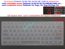 Keyboard Skin Cover for Lenovo ThinkBook 13s-IWL/-IML,14s-IWL/-IML 14-IML 14-IIL