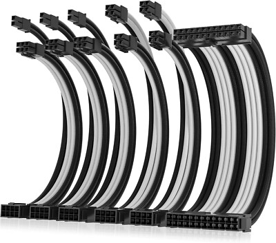 Asiahorse BLACK-WHITE-4KIT Extension Cable Kit NEW in Box!!!