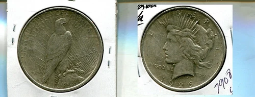 1926 D PEACE SILVER DOLLAR AU 7908S