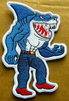 STREET SHARKS figure patch RIPSTER badge logo TMNT king maui beast battle action