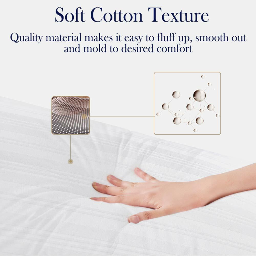 Downluxe Bed Pillows For Sleeping Standard/Queen,  Pack Luxury Firm Density (6A 