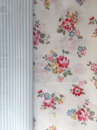 2 * 42cm x 42cm Cath Kidston Bundle Camberley Rose & Notting Hill Stripe cotton - Picture 1 of 12