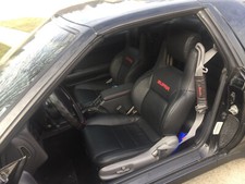 Toyota Supra Mk3 Mkiii 1986.5-1992 Replacement Leather Seat Covers Black