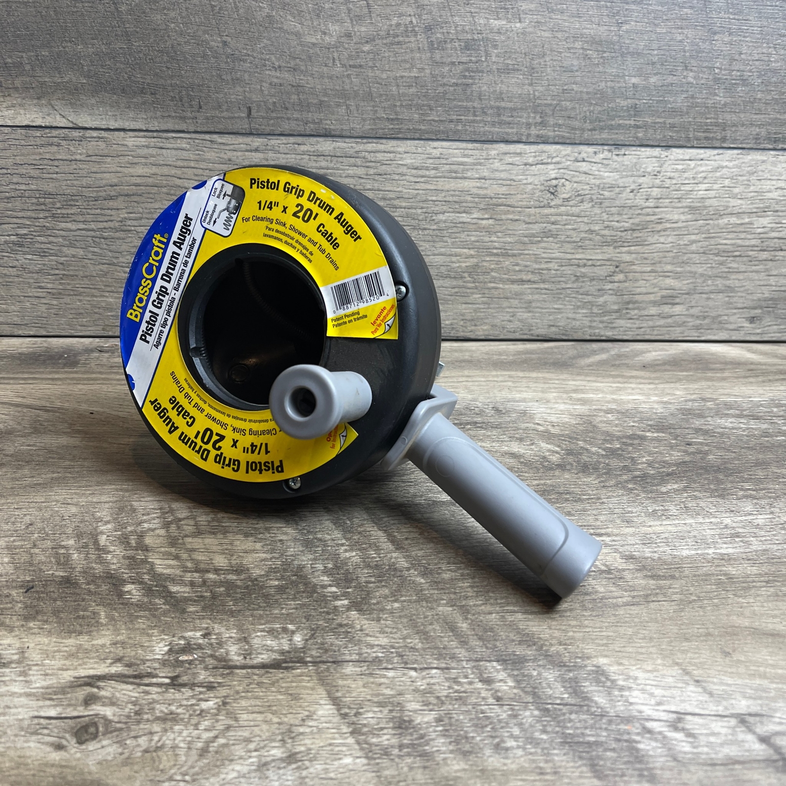 Brass Craft Blue & Black Power Pistol Grip Drum Auger 1/4 in. x 25 ft