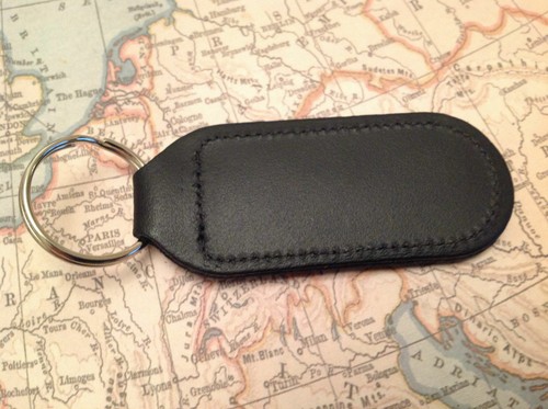 Subaru Key Ring Blind Etched On Leather Impreza Legacy Xv Forester Outback STI - Picture 3 of 3