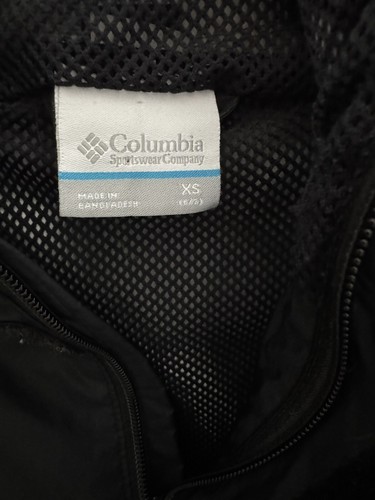 Columbia Omni Tech Jacket Hood Full Zip Windbreaker Youth Black Boys Size XS - Picture 4 of 5