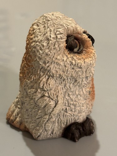 Stone Critters Baby Horned Owl SCB-015 Figurine 2.75 In USA Big Eyes - Picture 4 of 7