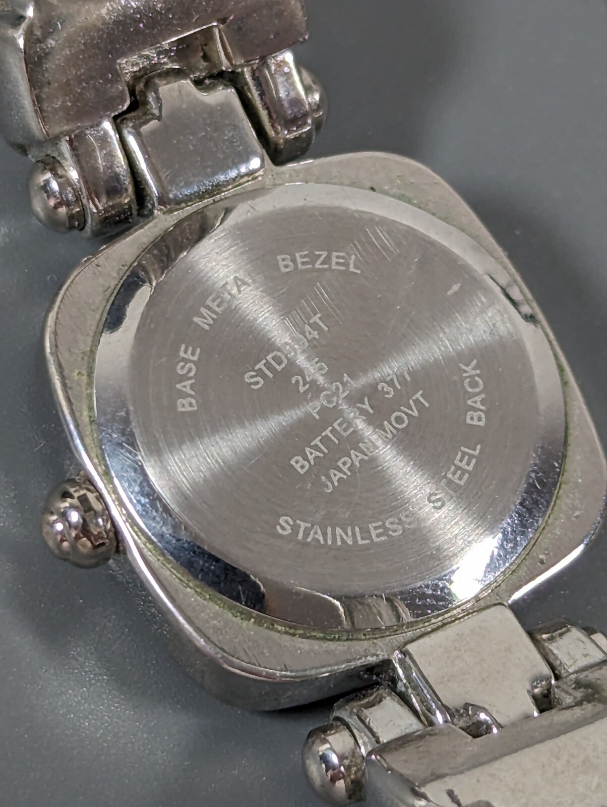 Studio Silver Tone Dial Square Case Hinge Bracele… - image 6