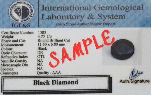 4 ct. Round Cut Black Diamond Engagement Ring in 925 Sterling Silver Certified - Picture 5 of 5