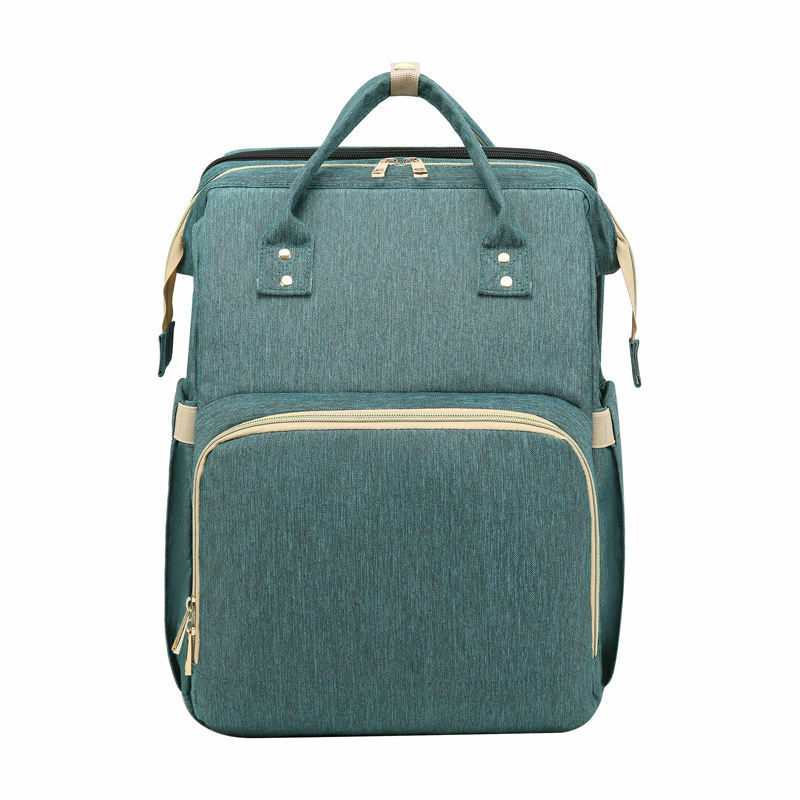 2-in-1 Convertible Diaper Bag with Portable Baby Crib