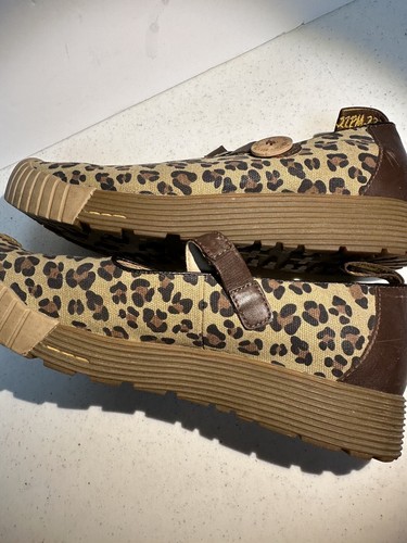 Rare Doc Martens Brown Leopard Mary Jane’s Vintage 12384 Air Ways Bouncy Soles - Picture 11 of 13