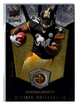 2008 Upper Deck Icons #RB32 Rashard Mendenhall Rookie Brilliance Silver #/799