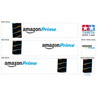 Tamiya 14th Scale 56319 56302 Reefer Box Amazon Prime Trailer Decals Stickers