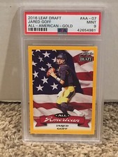 2016 Leaf Draft #AA07 - Jared Goff All American Gold - PSA 9 Mint
