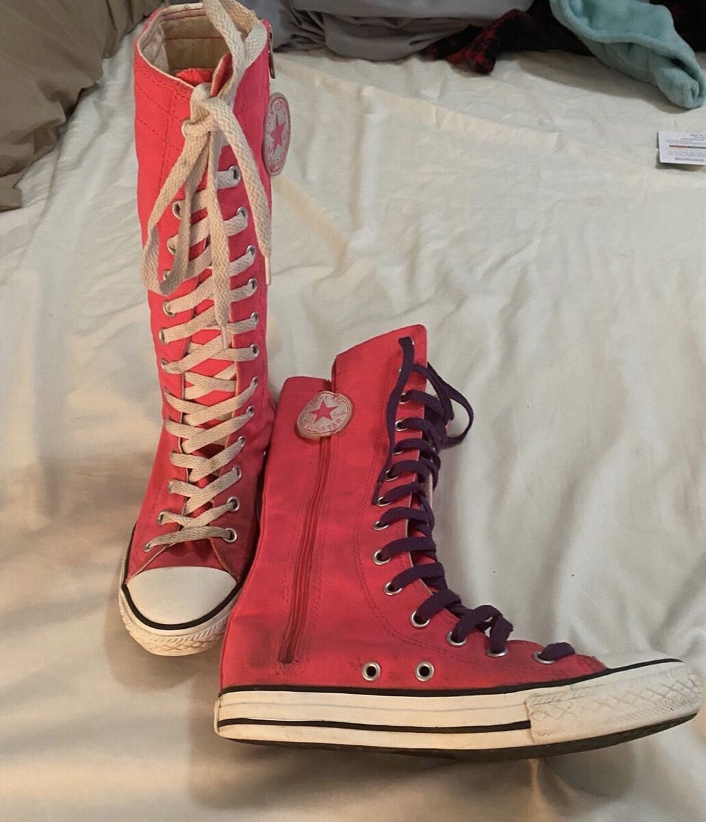 VINTAGE Converse Chuck Taylor All-Star Knee High HOT PINK VINTAGE Converse Chuck Taylor All-Star Knee High HOT PINK