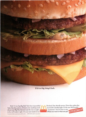 1992 • McDonalds Big Mac print ad • 1990s ADS.04 | eBay