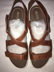 ecco brown leather sandals