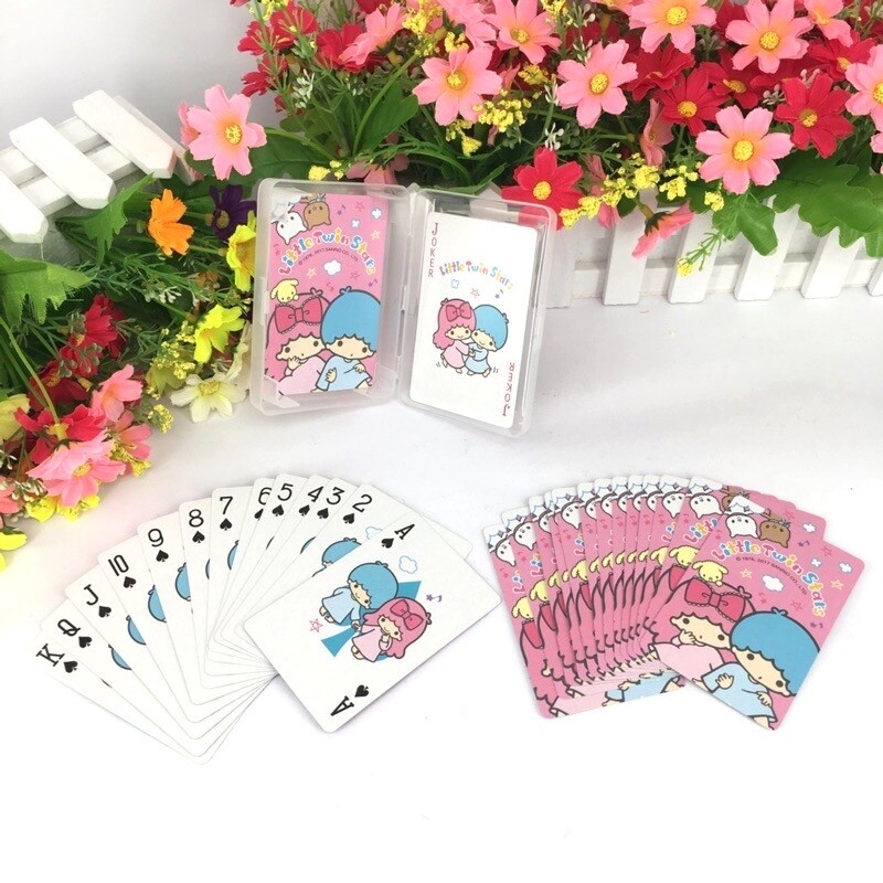 Hello Kitty Cute Playing Cards Poker Melody Plastic Case Little Twin ...