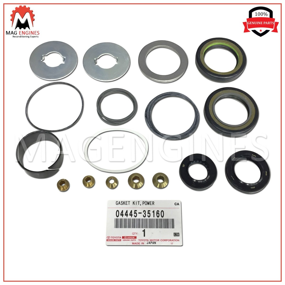 パーツ TIME NXR 04445-35160 GENUINE OEM GASKET KIT, POWER STEERING GEAR (FOR