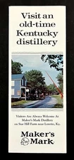 1980s Visit Old Time Kentucky Distillery Maker's Mark Vintage Travel Brochure