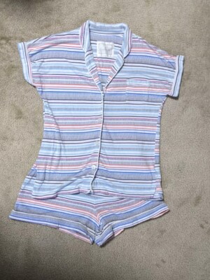 Cuddl Duds Short Sleeve Short Set Pajamas Women's Size Small