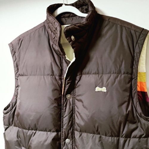 Vintage Le Tigre Retro Reversible Outerwear Puffer Vest Jacket Black Multi XL - Picture 5 of 14