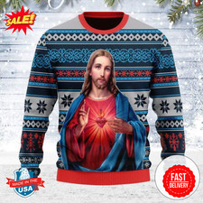 Jesus Christ Ugly Christmas Sweater, All Over Print Sweater