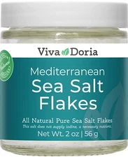 Viva Doria Mediterranean Sea Salt Flakes, 2 oz Glass Jar