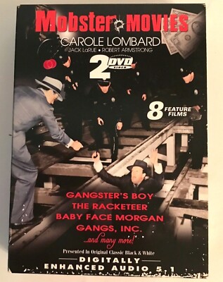 Mobster Movies Vol 1 DVD 2005, 2-Disc Set 8 Feature Films Carole Lombard  NEW!!!