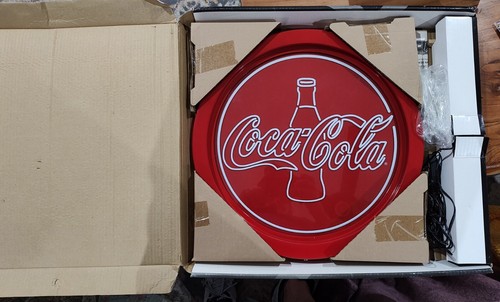 COCA COLA LEDFX Edge Lit LED Sign 18 in. X 18 in. Coke Game Room Sign NEW! - Picture 2 of 3