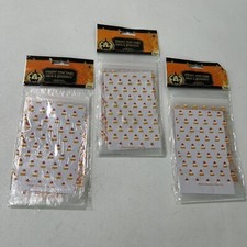Halloween Treat Bags Candy Corn Lot Of 90 Plastic With Zipper Seal - Nice 