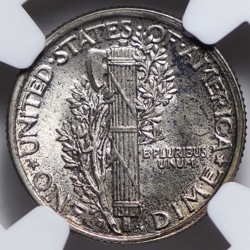 BU 1917-D Mercury Dime NGC MS63 FB Full Split Bands Super Tough Coin! IJFMX - Picture 3 of 3