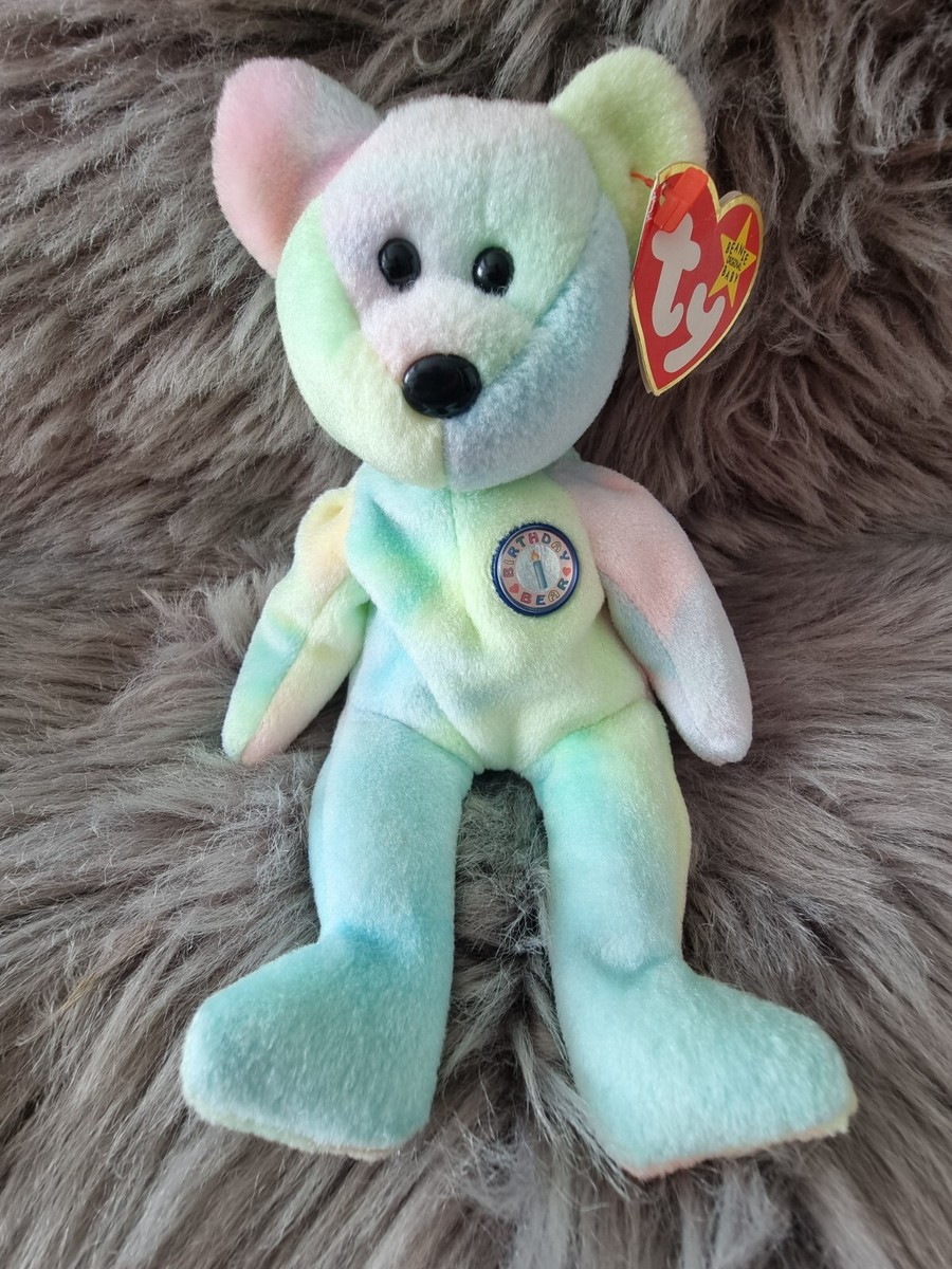 1999 TY BB Bear Birthday Bear Beanie Baby The Beanie Babies