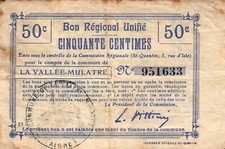 05 France / Frankreich La Vallee-Mulatre 50 Centimes   (FRNG-970)