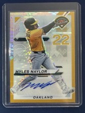 2025 Panini Prospect Edition Myles Naylor Gold Holo Auto /10 A’s Athletics