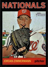 2013 Topps Heritage #HC73 Jordan Zimmermann Chrome Black Refractors #/64