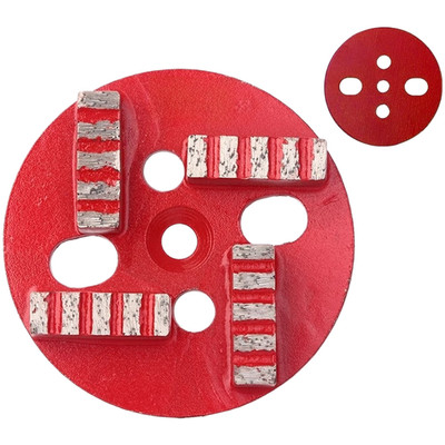 100mm Grinding Block 4 Teeth 5 Holes for Concrete Wall and Floor Grinding