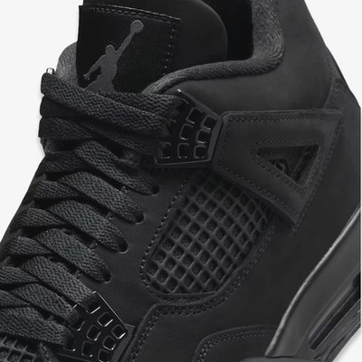 Air Jordan 4 Retro 'Black Cat' (2025) Sneakers Unisex Adult Mens