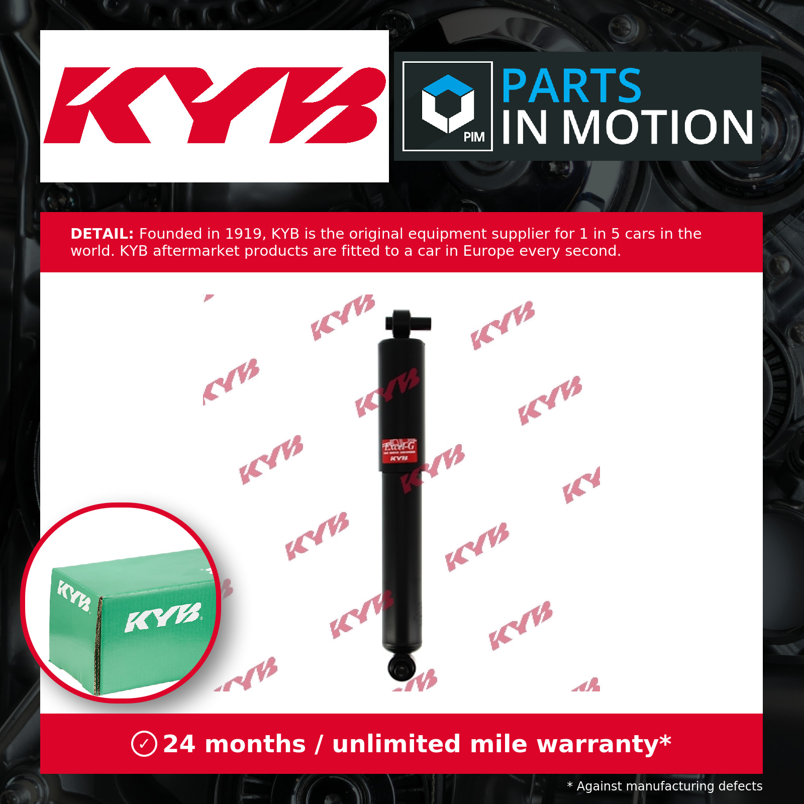 Shock absorber Rear Axle Top eye 3450002 KYB for FORD TRANSIT CONNECT MPV - Image 22