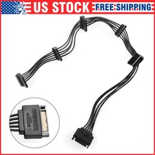 SATA Power 15 Pin 1 Male To 5 Female Splitter Hard Drive Adapter Cable SSD HDD