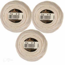 DMC Pearl Cotton Cream Thread Balls-3 Packs, Size 8, DMC 116 8-712, 95 Yards,...