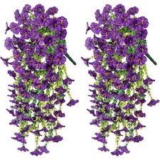 2 Stück Künstliche Hängepflanzen Hängeblume Blumen Kunstpflanze Hängend Künstlic