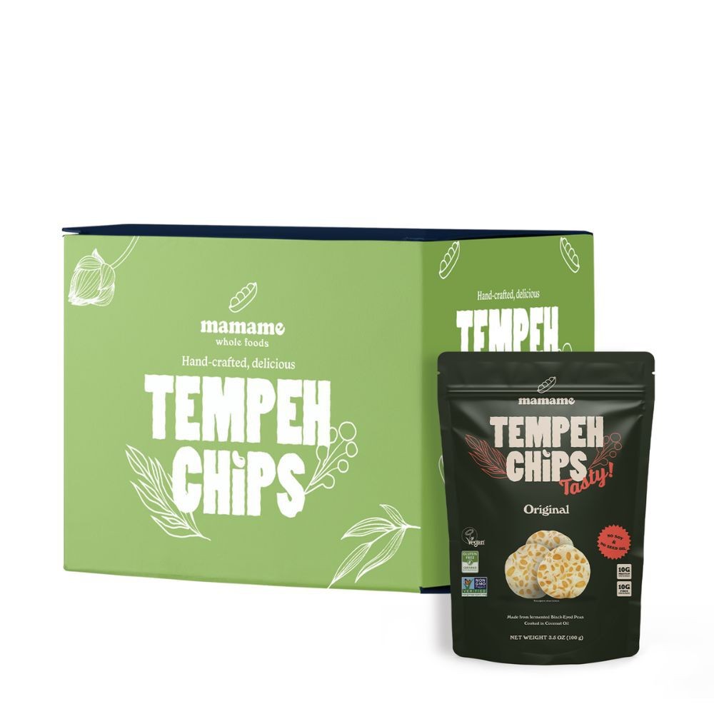 Mamame Tempeh Chips Original 100g Vegan High Protein Snack